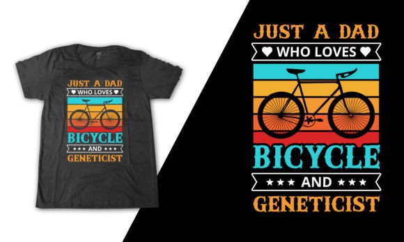Bicycle Dad Graphic Shirt: A Geneticist's Perfect Design