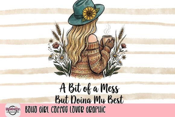 Boho Girl Coffee Lover: Your New Go-To Graphic