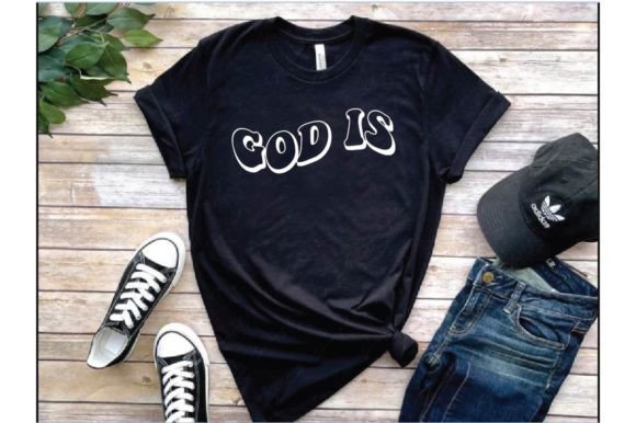 God is Typography: A Bold Faith-Based Graphic T-Shirt Design