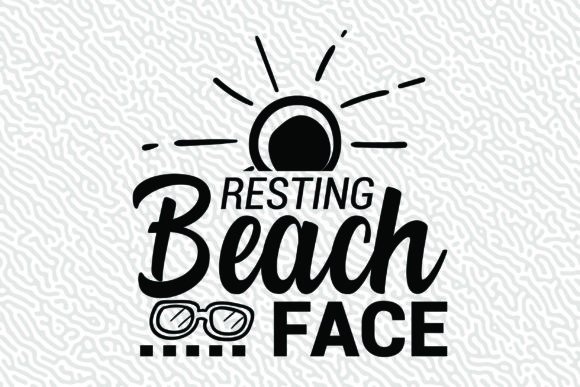 Summer Resting Beach Face Graphic Design: Bold SVGs for Your Projects