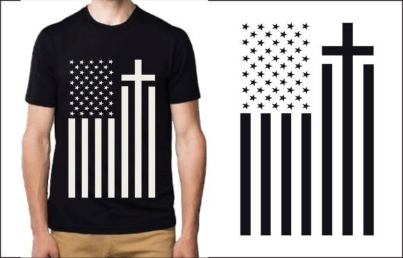 USA Grunge Flag Faith: Patriotic Vintage Design